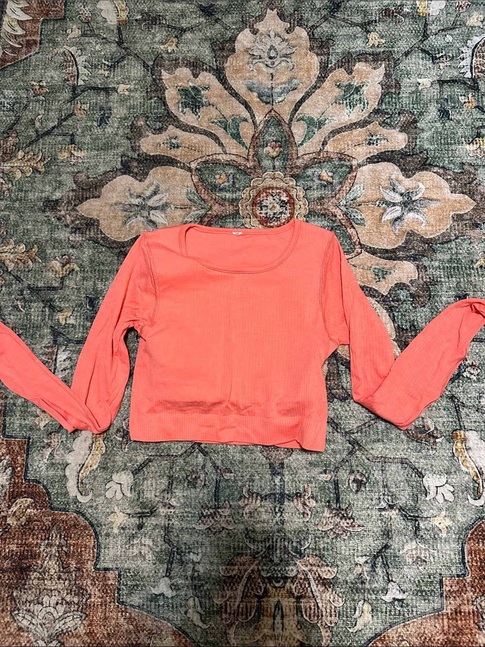 lululemon athletica Coral ebb to street Long-Sleeve Ribbed Crop Tee